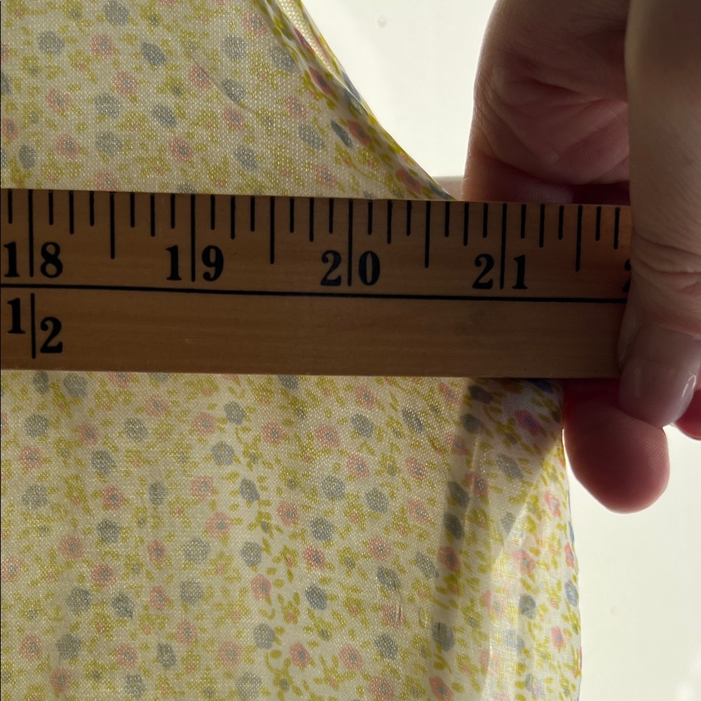 SILK Sunshine Floral Sleeveless Chiffon Camisole in Pale Yellow - Picture 13 of 13